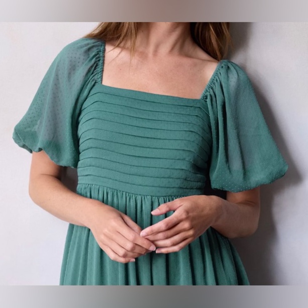 LC Lauren Conrad Green Midi Dress